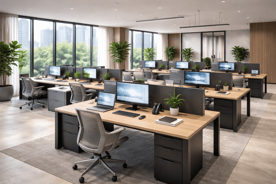 Moderner Arbeitsplatz in Hamburg Webdesign